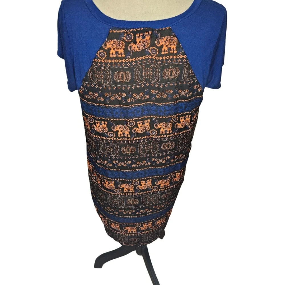 American Dream Navy Shirt with Elephant Print - Picture 6 of 8